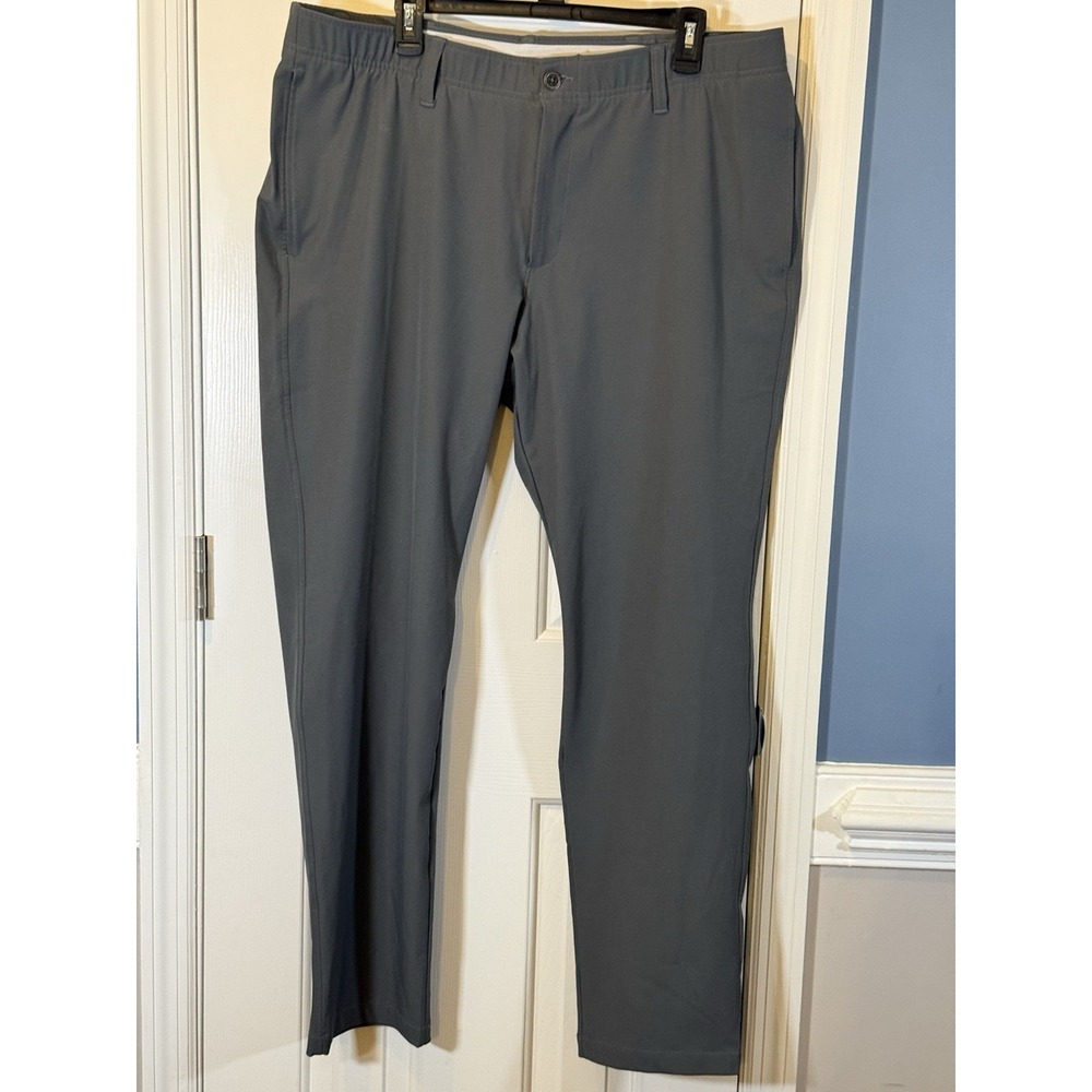 under armour grey pants men 40/32 Athletic Casual Golf Jogging Classic Casual